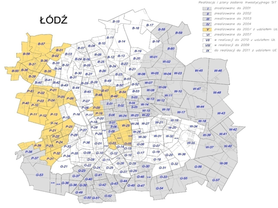 Grafika obszaru prac dla projektu SIT faza V